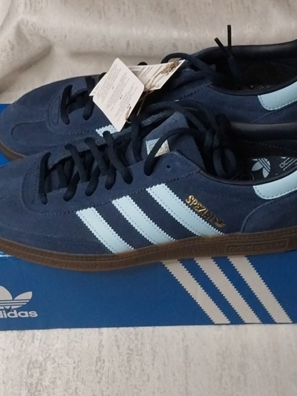 adidas Men’s Handball Spezial Suede Sneakers - Navy & Light Blue